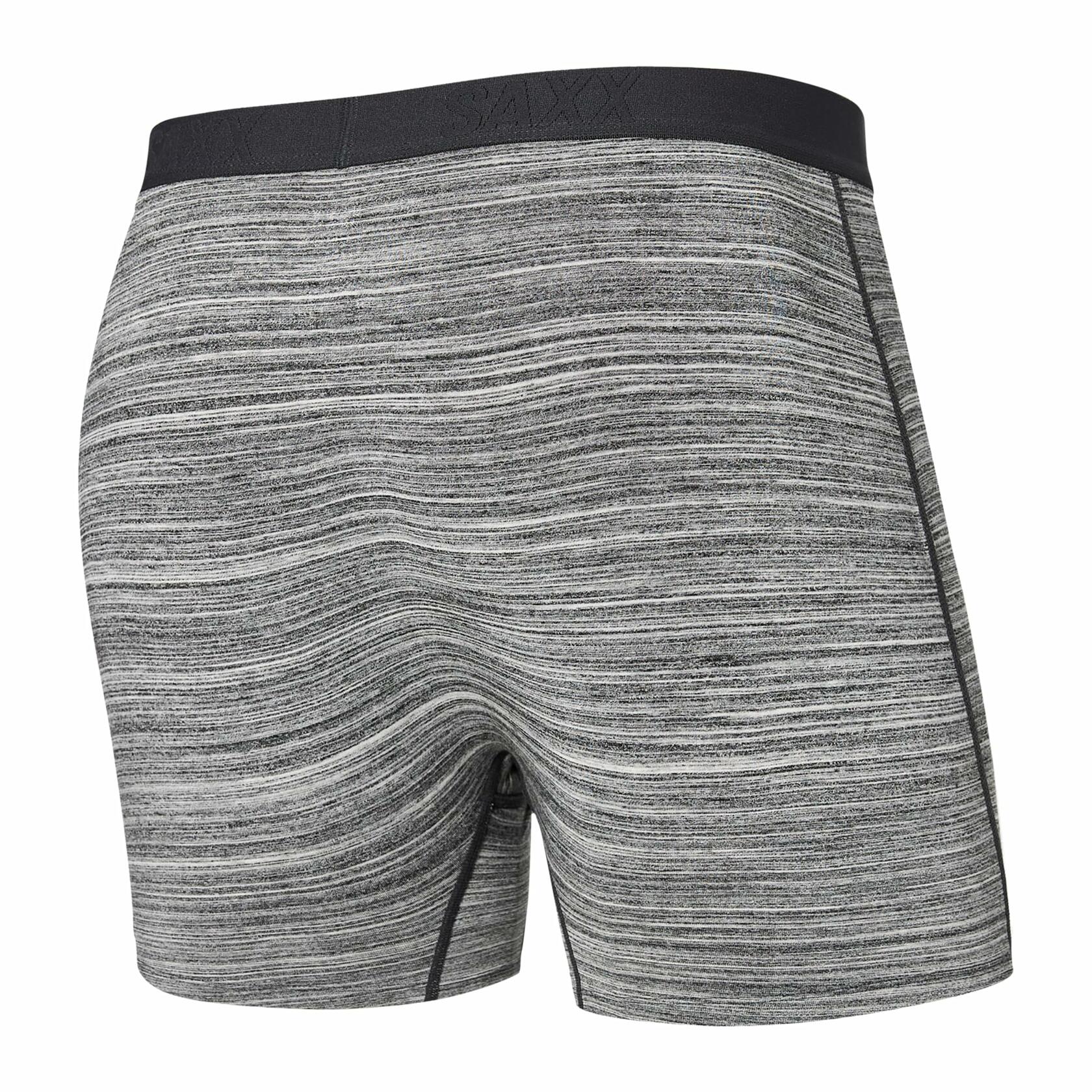 SAXX Underwear Co. Men's Ultra Super Soft Boxer Brief Fly, Heather-Grey, Medium