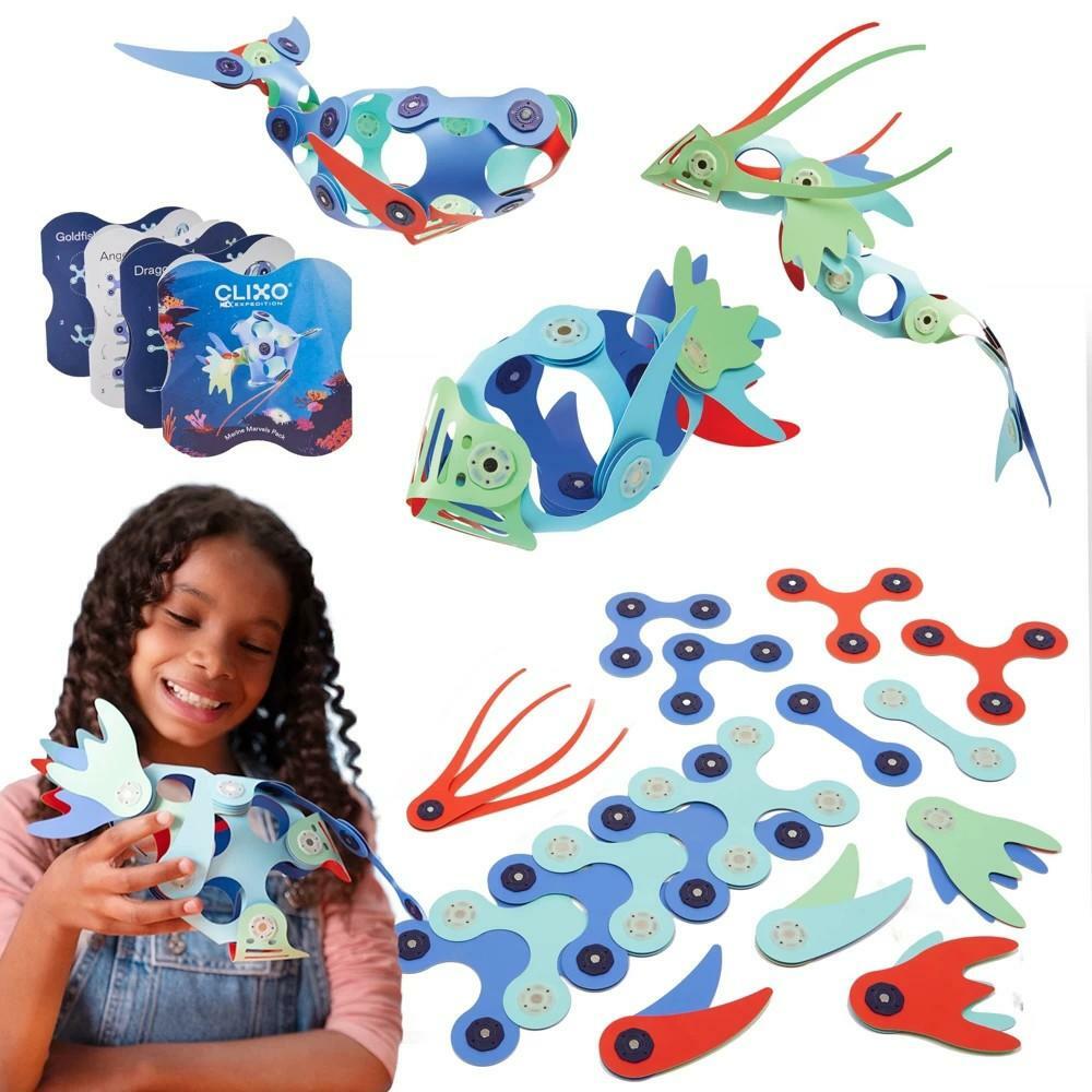 Clixo Marine Marvels: 24 pc for Creative Thinking & Motor Skill Development