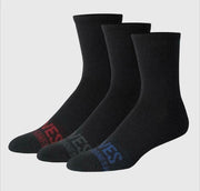 Hanes Moves Premium Men's Breathable Mesh Mid-Crew Socks 3pk - Black 6-12