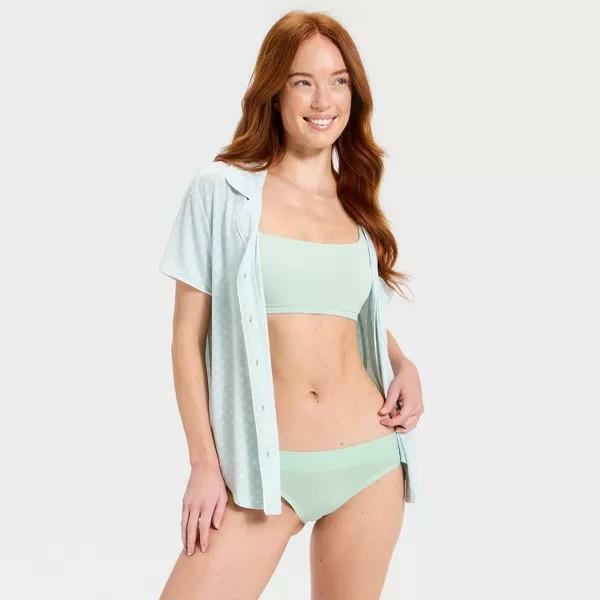 Women's Cotton Stretch Bikini Underwear - Auden™ Pale Mint XS