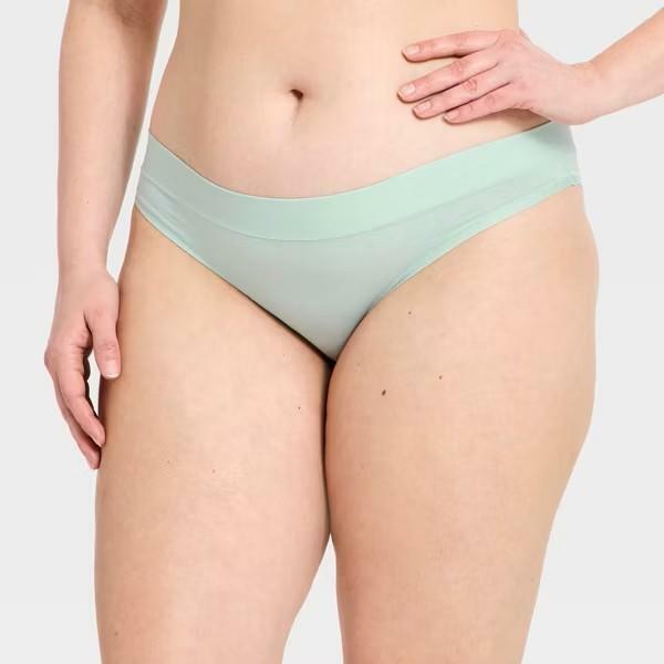 Women's Cotton Stretch Bikini Underwear - Auden™ Pale Mint XS
