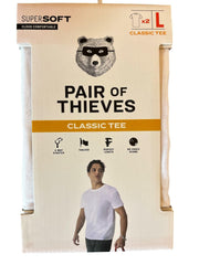 Pair of thieves SuperSoft Crew Neck Undershirt (2-Pack) White, Large