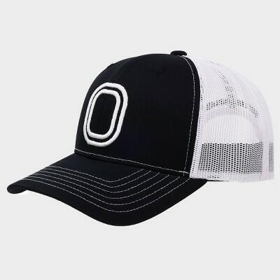 Overtime Adult Trucker 3D Embroidery Logo Baseball Hat - Black