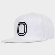 Overtime Adult Flat Brim Snapback Logo Contrast Undervisor Baseball Hat - White