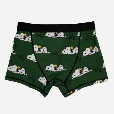 Men's Peanuts Sleeping Snoopy Briefs - Green XL