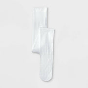 Girls' High Waisted Swiss Dot Tights - Cat & Jack™ Fresh White M
