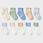 Toddler 10pk Low-Cut Socks - Cat & Jack™ 2T-3T Solid & Classic Patterns