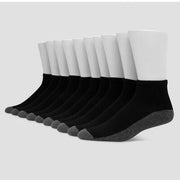 Hanes Premium Men's Cool Comfort Ankle Socks 10pk - Black 6-12: Cushioned Sole