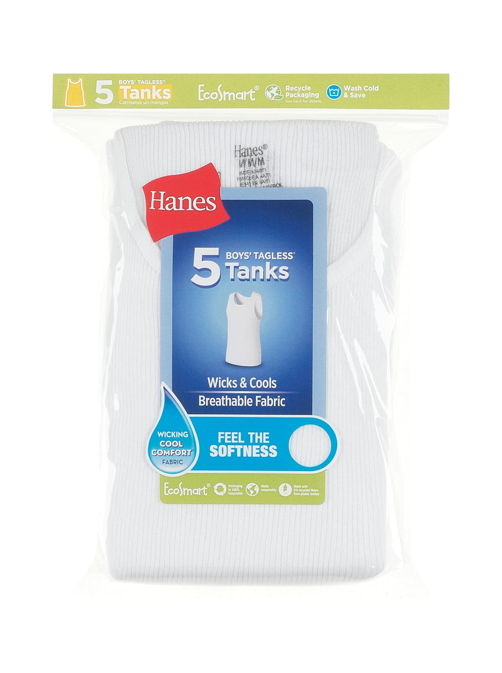 Hanes Boys' Tank, White, X Small