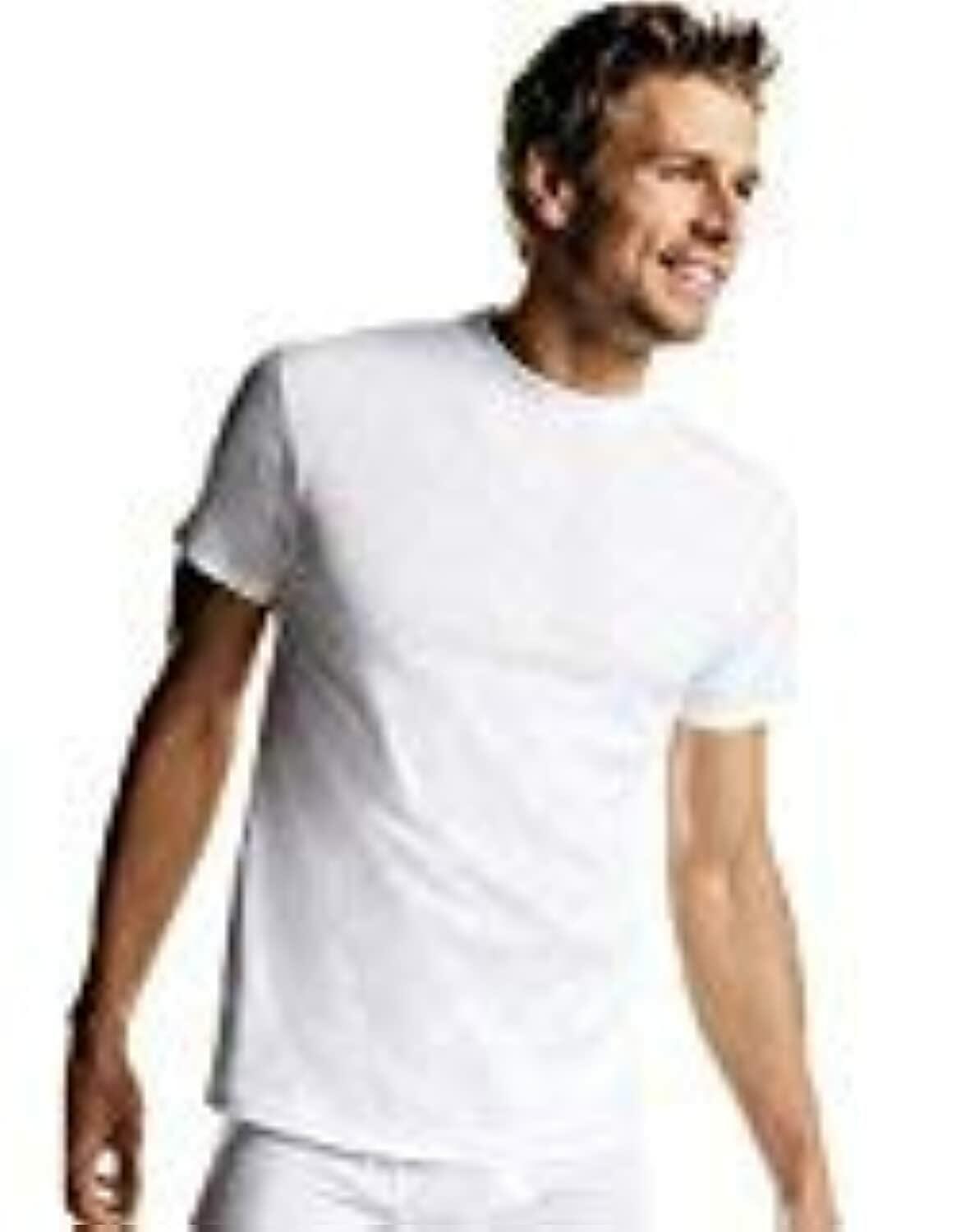Hanes Men's Freshiq Comfortsoft Crewneck T-Shirt (Bonus Pack), White, Small