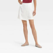 Women's Linen Blend Skort - A New Day™ White 2