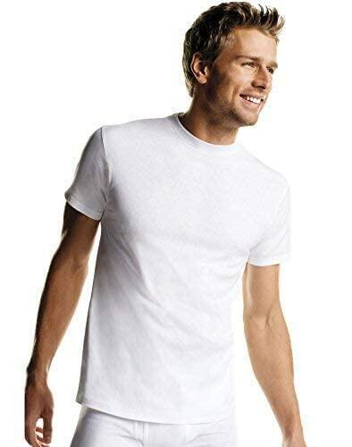 Hanes Men's Freshiq Comfortsoft Crewneck T-Shirt (Bonus Pack), White, Small