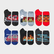 Boys' Hot Wheels 6pk No Show Socks - XS/S