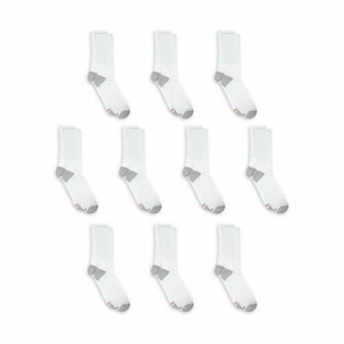 Hanes Men's Lightweight Comfort Super Value Crew Socks 20pk - White/Gray 6-12
