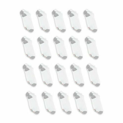 Hanes Men's Lightweight Comfort Super Value No Show Socks 20pk - White/Gray 6-12