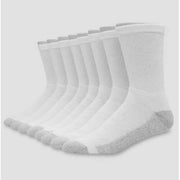 Hanes Men s 8pk Crew Socks with FreshIQTM  White  6-12