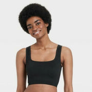 Women's Seamless Brami - Colsie™ Black S: Unlined Knit Pullover