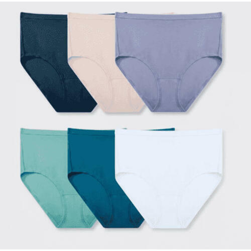 Fruit of the Loom Women s 6-Pack Panties- Size XL - Assorted Colors