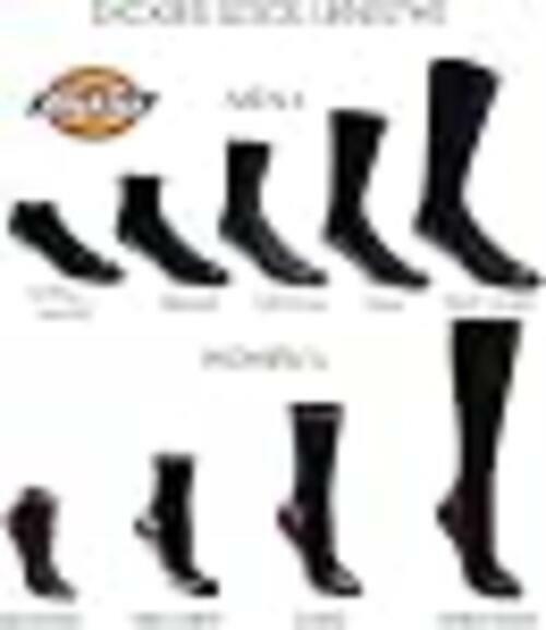 Dickies Men's Dri-Tech Moisture Control Quarter Socks Black Large (6-12)