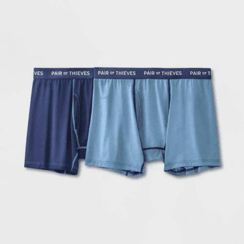 Pair of Thieves Men's Super Fit Boxer Briefs 2pk - Blue XL