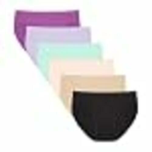 Hanes Women's Comfort Flex Fit Seamless Bikini Panty 6 Pack Asst Color Small
