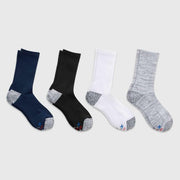 Hanes Moves Premium Men's Performance Crew Socks 4pk - Navy/Black/Gray 6-12