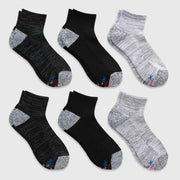 Hanes Moves Premium Men's Performance Ankle Socks 6pk - Charcoal Gray 6-12