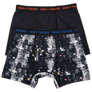 Pair of Thieves Men's Super Fit Boxer Briefs 2pk - Black/Abstract S