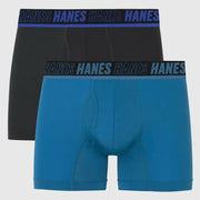 Hanes Moves Premium Men's Anti-Chafe X-Temp Trunks 2pk - Blue/Black S