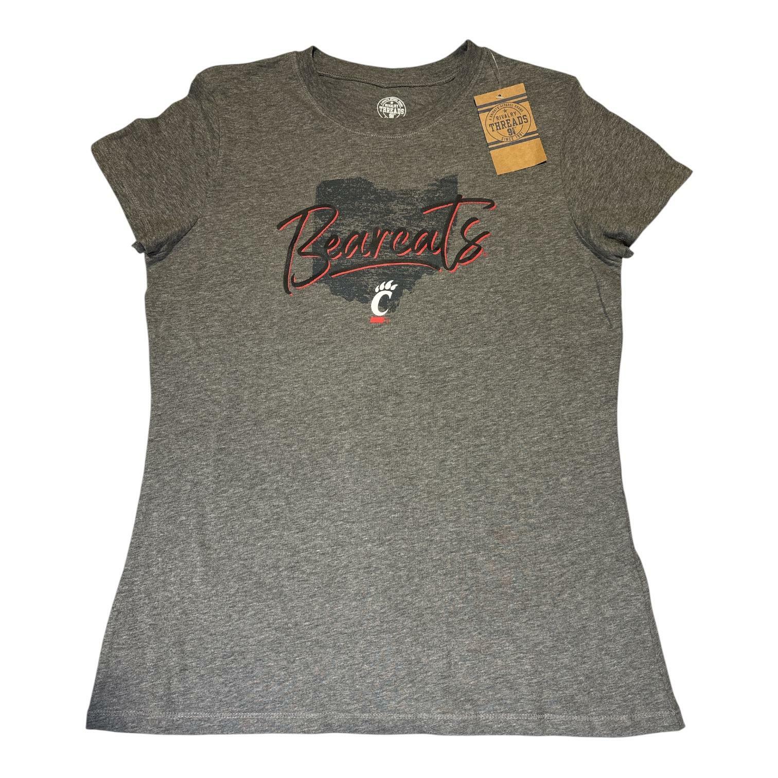 Rivalry Threads Youth Gray Cincinnati Bearcats Graphic T-Shirt Size Large 12-14