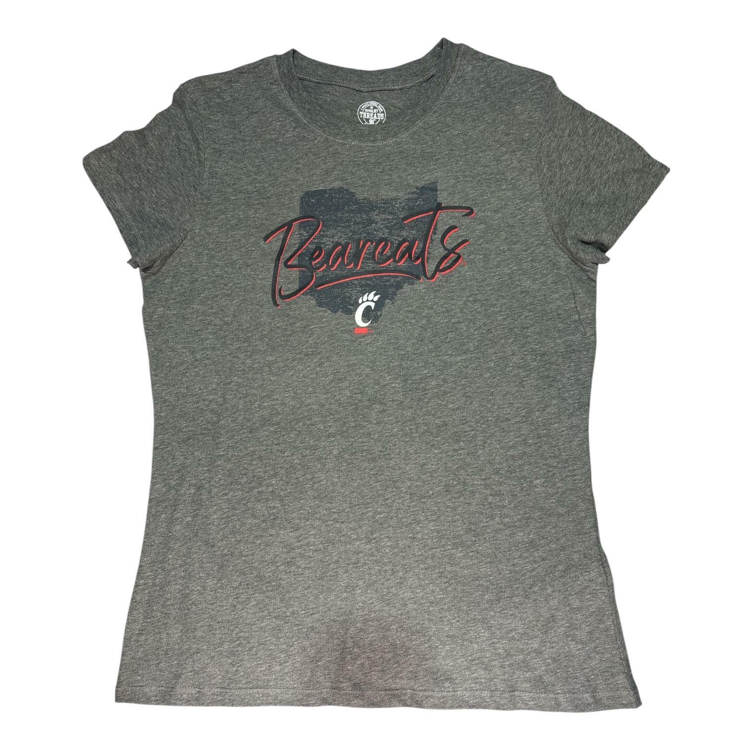 Rivalry Threads Youth Gray Cincinnati Bearcats Graphic T-Shirt Size Large 12-14