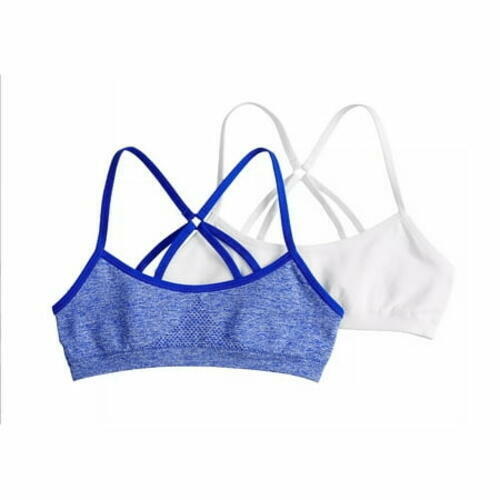 Girls' 2pk Seamless Bra - Cat & Jack™ Gray/Black M: Wireless Bralettes