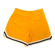 Girls' Mid-Rise Mesh Performance Shorts University Gold S/M