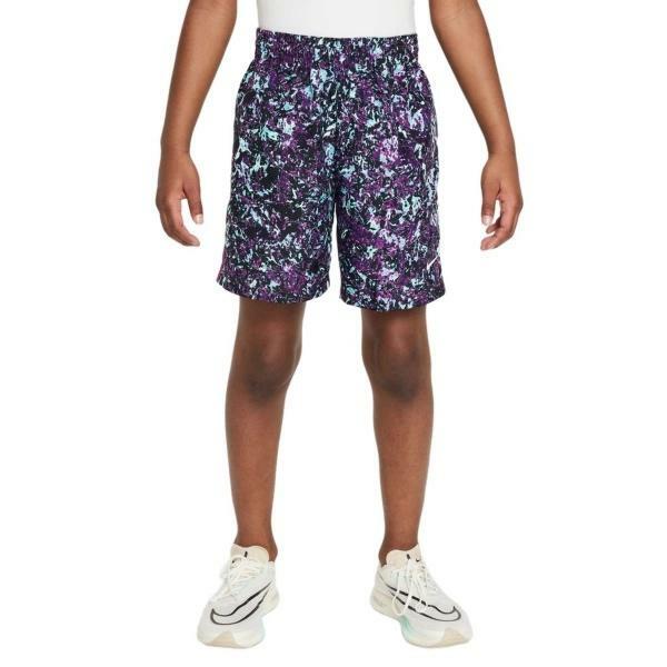 Kids' Nike Multi Speckled Woven Shorts Medium Viotech/White Medium