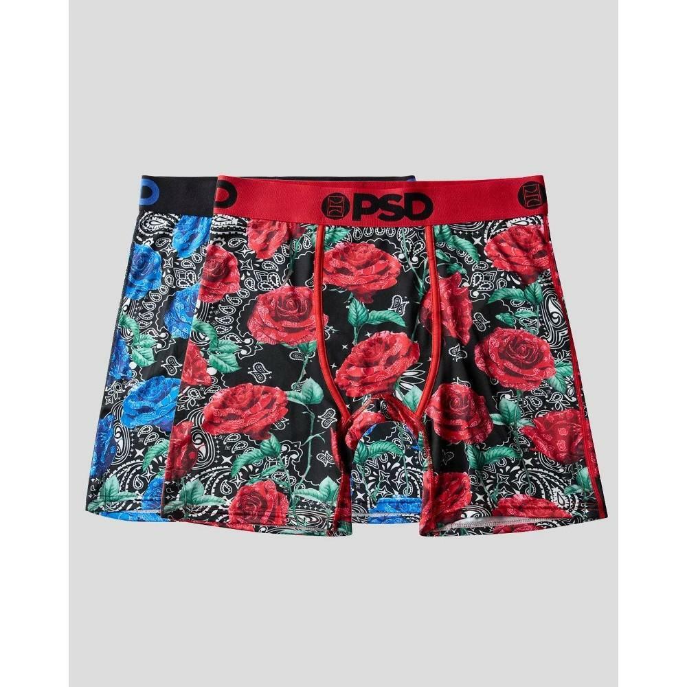 PSD Men's Bandana Roses 2-Pack Boxer Brief, Multi, XL
