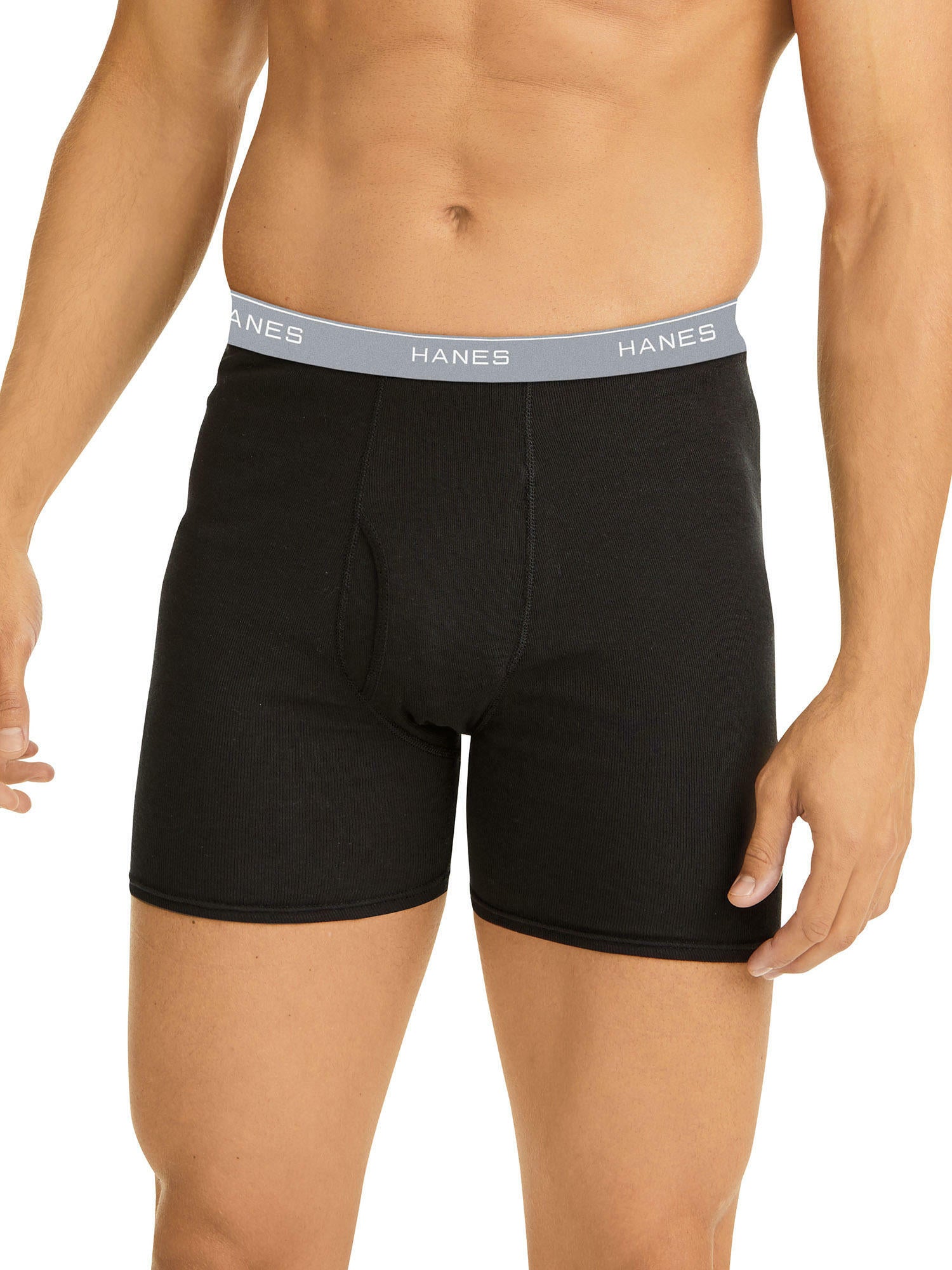 Hanes Men's 3pk Boxer Briefs - Black/Grey XL
