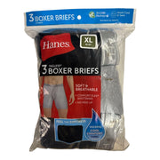 Hanes Men's 3pk Boxer Briefs - Black/Grey XL