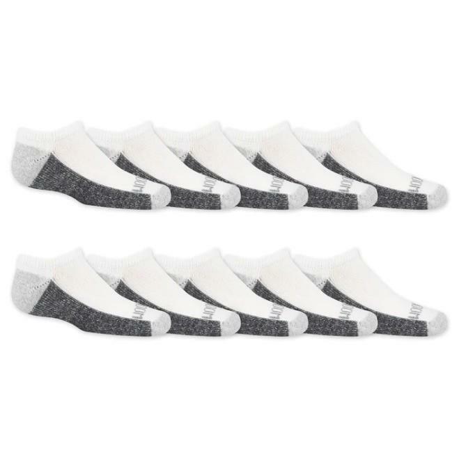 Fruit of the Loom Boys Durable No Show Socks, 10 Pack