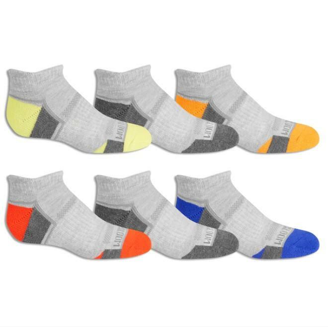 Boys Fruit of the Loom 6 Pair Active Low Cut Socks