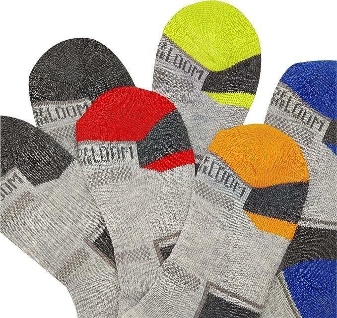 Boys Fruit of the Loom 6 Pair Active Low Cut Socks