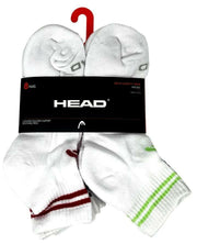 HEAD MEN'S SHORTY CREW 8 PAIRS SOCKS WHITE SHOE SIZE 7-12