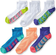 Fruit of the Loom Girl's 6-Pack Ankle Everyday Active Socks