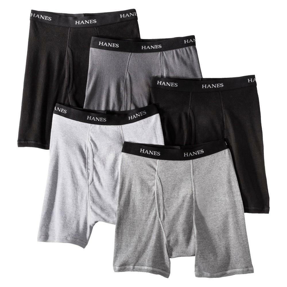 Hanes Men's Mid-Rise Brief 5-PACK, Asst Color, X-LARGE