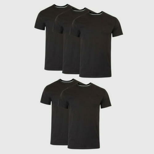 Hanes Men s Premium 5pk Slim Fit Crew Neck T-Shirt - (Black  Medium)
