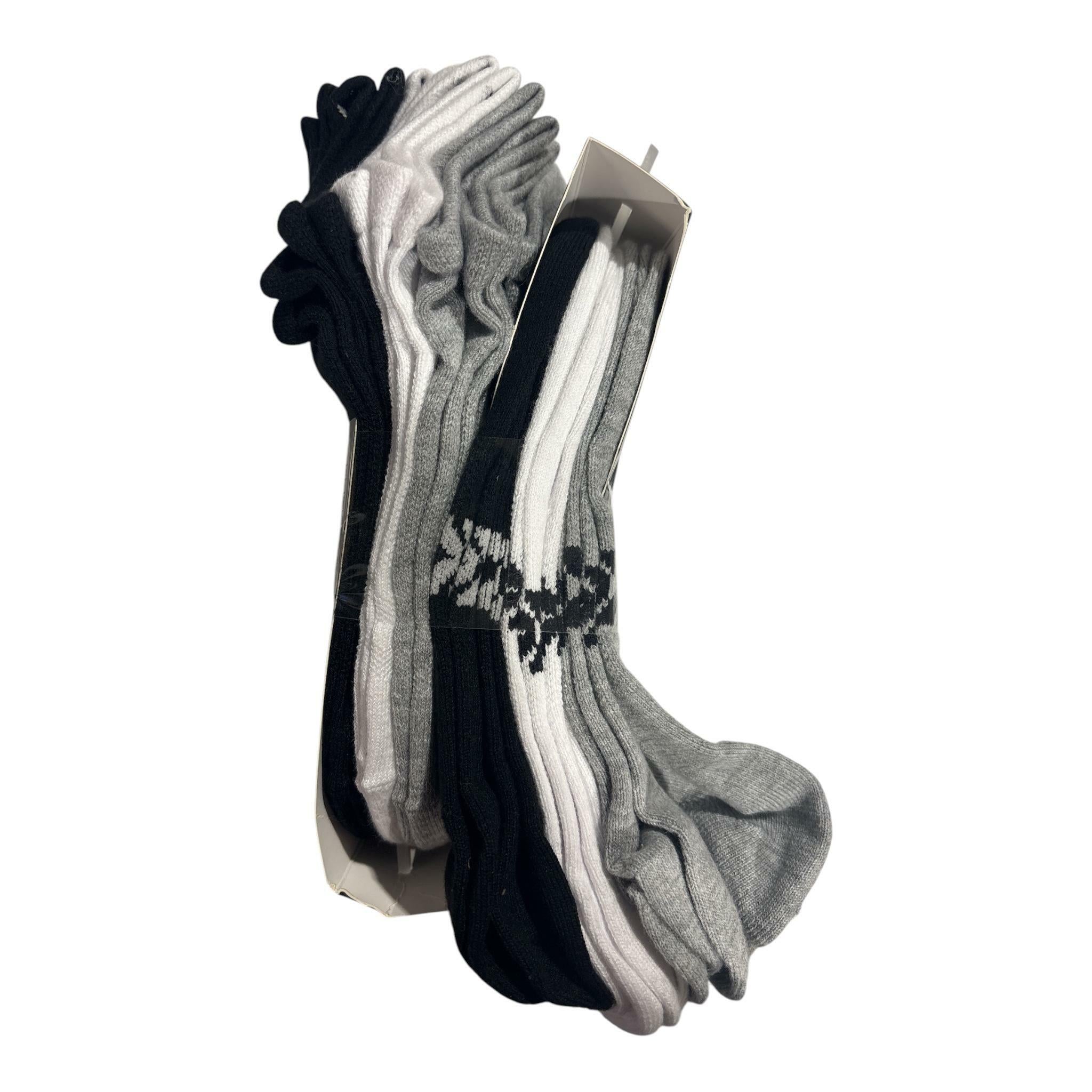 Women's Active Mesh 2) 6 Packs No Show Socks All In Motion White/Gray/Black 4-10
