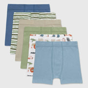 Hanes Toddler Boys' 6pk Organic Cotton Boxer Briefs - 4T: Tagless Knit Underwear