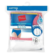 Hanes Women's Assorted 5 Pair Hi Cut. Size 7/L