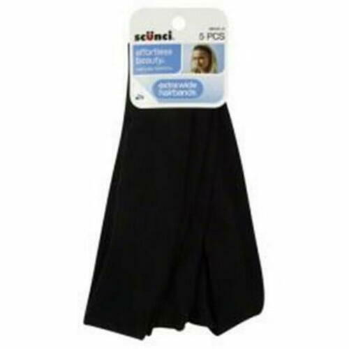 Conair Basic Headwraps - Black - 5pk