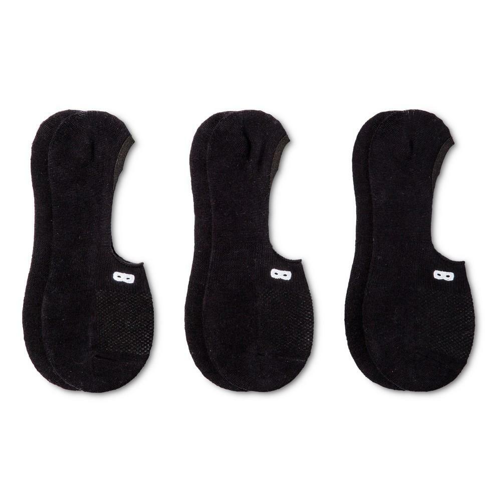 Pair of Thieves Men BOWO No Show Socks 3 Pack Invisible Socks Black M6-12 W8-12