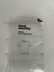 Dealworthy Men's Crew Neck T-Shirts 3pk - White - XXL